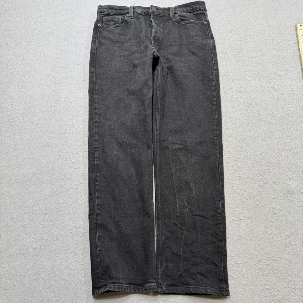 Banana Republic Jeans Men's 30 Charcoal Wash Button Fly Straight Leg High Rise